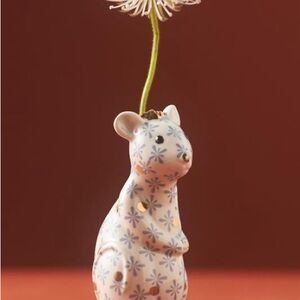Anthropologie Winterland Mouse Bud Vase